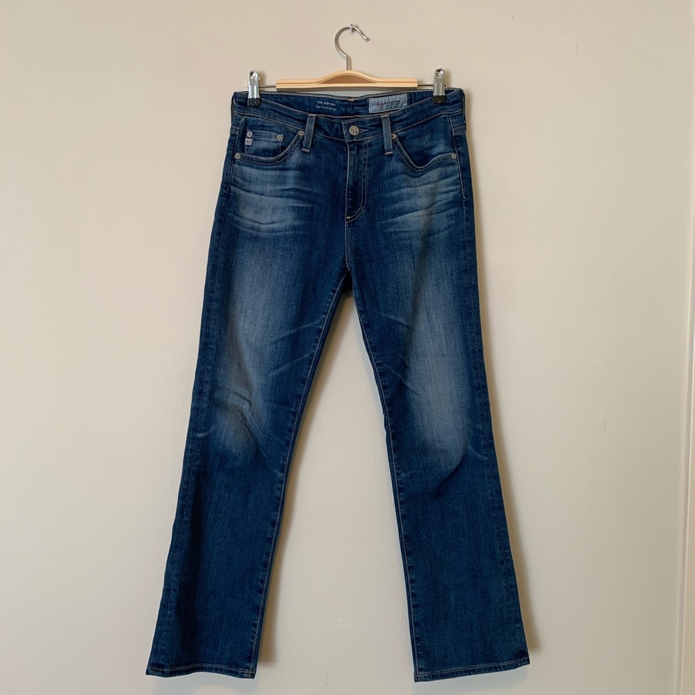 AG high-rise slim flare crop 26